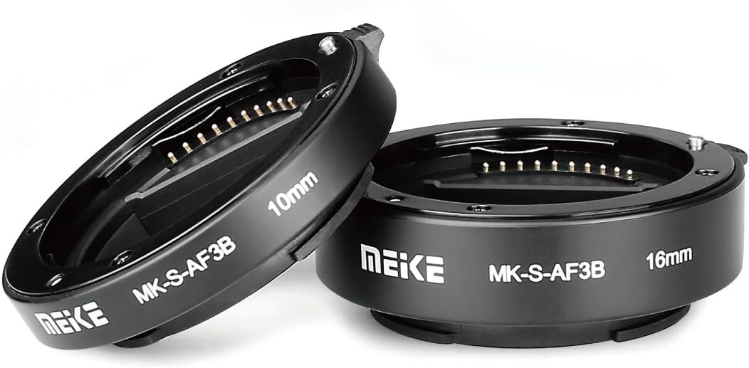 Meike MK-S-AF3B Kunststoff Auto Focus Macro Extension Tube Autofokus Adapter Ring 10 mm 16 mm für So