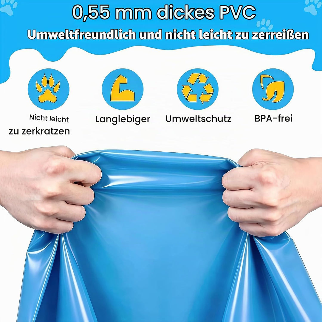 Wasserspielzeug Kinder, 170CM Sprinkler Wasser Spielmatte für Draussen, Outdoor Garten, Hunde Pool W