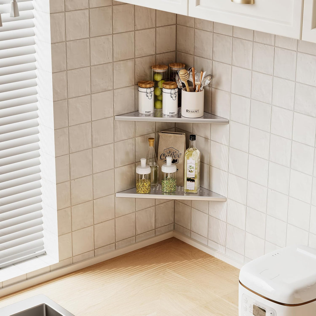 Neodrain Duschablage Edelstahl Duschablage Eingebaute Eckablage Duschkorb für Badezimmer Shampoo Hal