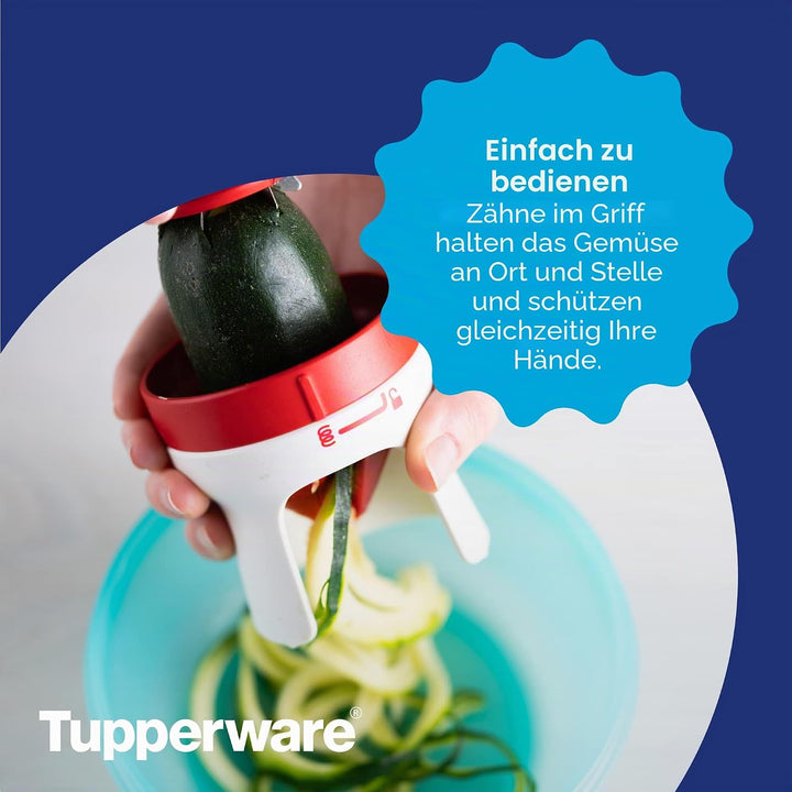 Tupperware Junior Spiralschneider - Gemüse zu Spaghetti Schneiden Zucchini Karotten Gurken - Kompakt