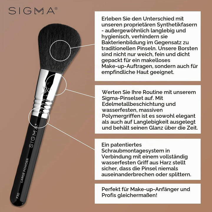 Sigma Beauty Make Me Classy Makeup Brush Set 7 - Tragbare Pinsel Set für Foundation, Puder, Konturen