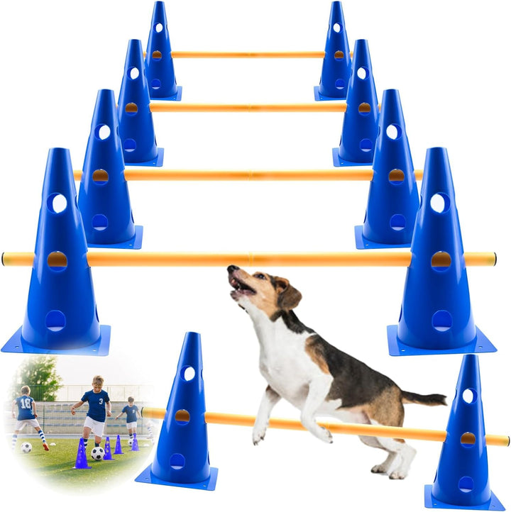 FARYODI Sports Steckhürdenset, Agility Set Hunde, Hindernisse Hobby Horsing, Hunde Sport, Cavaletti