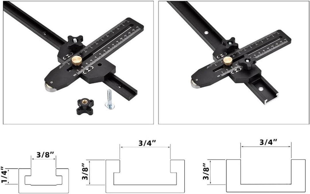Aluminium Legierung Dünne Rip Jig Tisch Sah Zaun Führung Tisch Säge Zubehör mit Roller Limiter