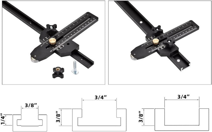 Aluminium Legierung Dünne Rip Jig Tisch Sah Zaun Führung Tisch Säge Zubehör mit Roller Limiter