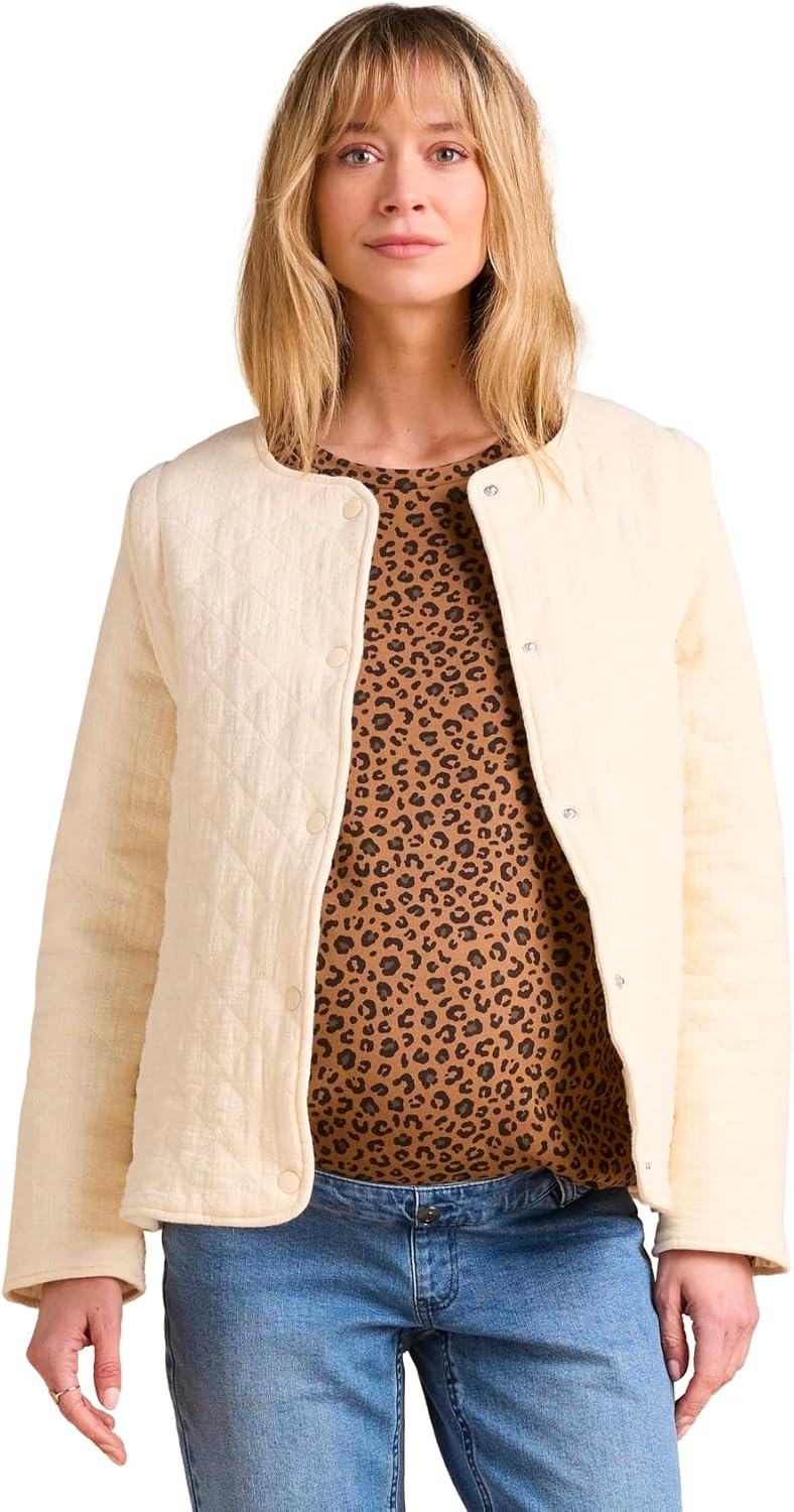 ENVIE DE FRAISE Gesteppte Tragejacke aus Musselin mit Recycling-Polyester & Bio-Baumwolle Blanc 44,