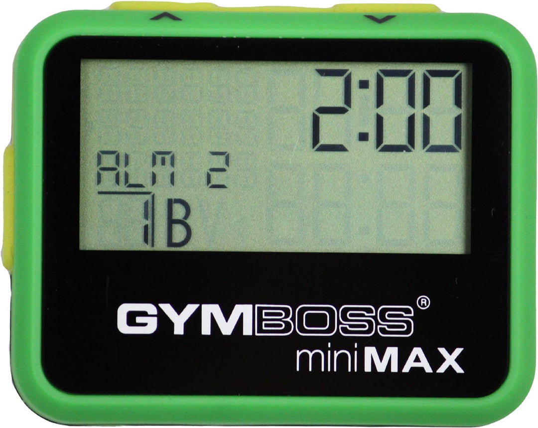 Gymboss Minimax Intervallzeitgeber Und Stoppuhr Grün-Gelb Softbeschichtung