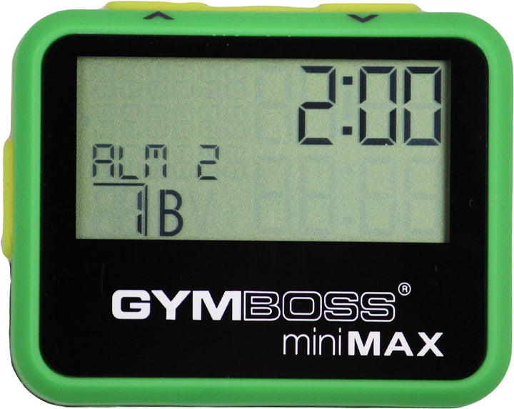 Gymboss Minimax Intervallzeitgeber Und Stoppuhr Grün-Gelb Softbeschichtung