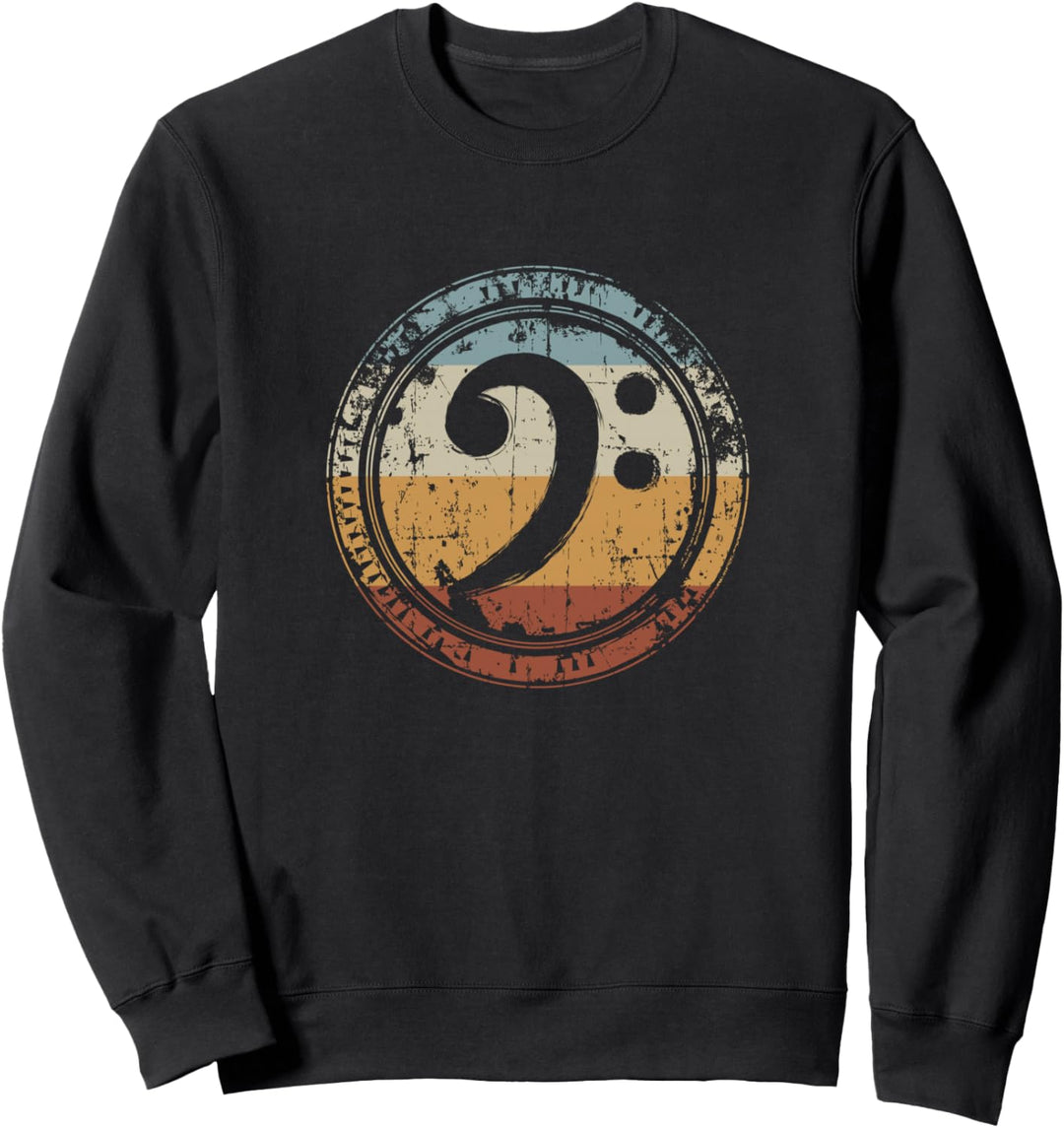 Vintage Bassschlüssel Bass Gitarre Geschenk für Bassist Sweatshirt