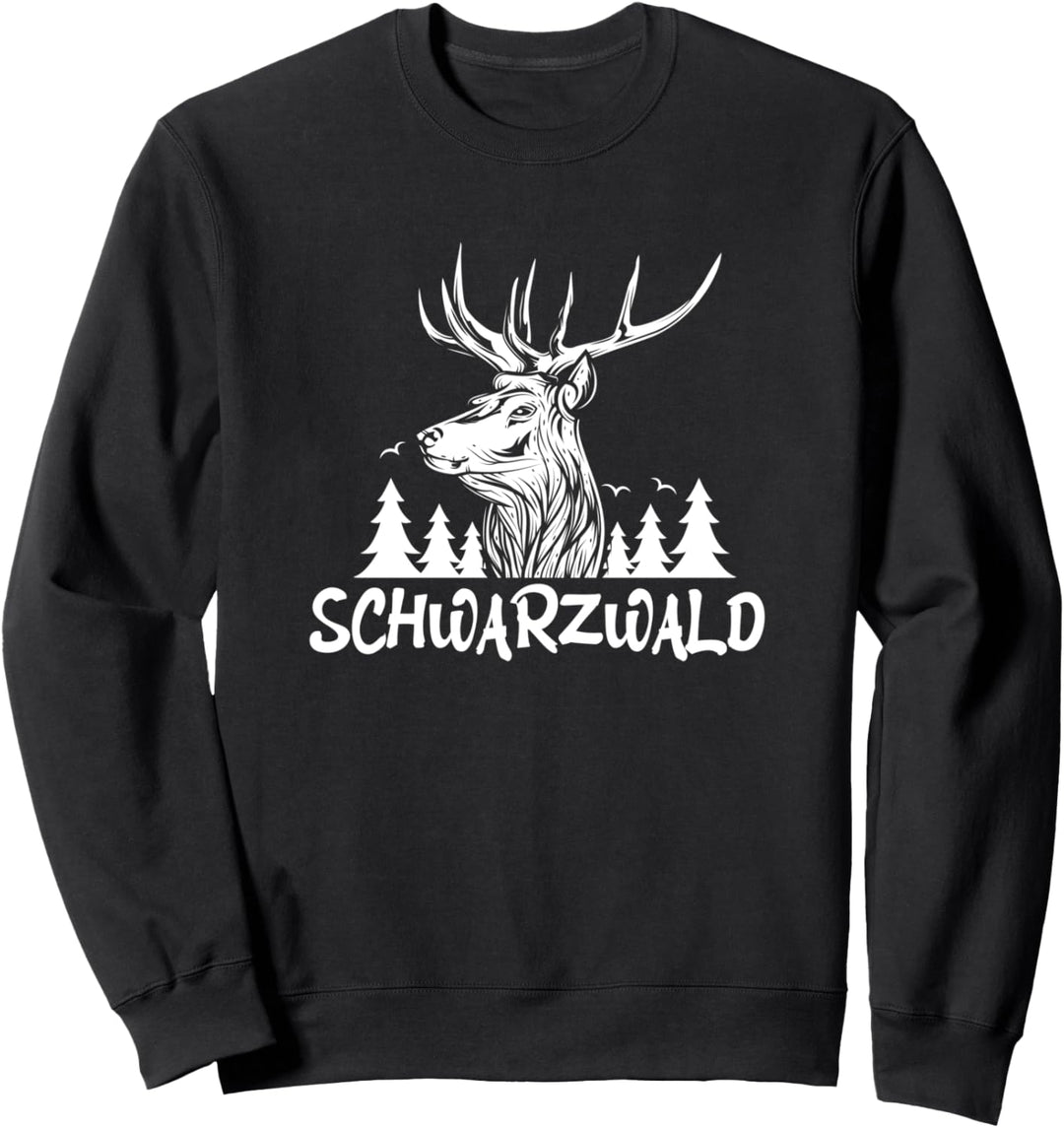 Schwarzwald Hirsch Heimat Wald Wandern Urlaub Schwarzwälder Sweatshirt