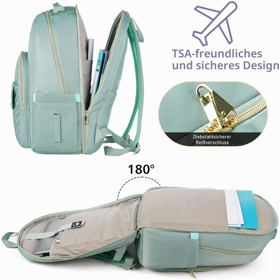 Rucksack Schule Mädchen Rucksack Damen,Schultasche Frauen Schulranzen 15.6 Zoll für Universität Stud