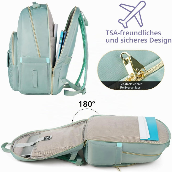 Rucksack Schule Mädchen Rucksack Damen,Schultasche Frauen Schulranzen 15.6 Zoll für Universität Stud
