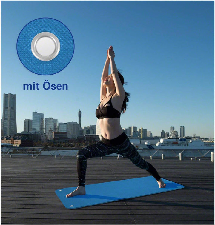 Pilates und Yogamatte inkl. Ösen Pilatesmatte Gymnastikmatte Sportmatte 140, 140