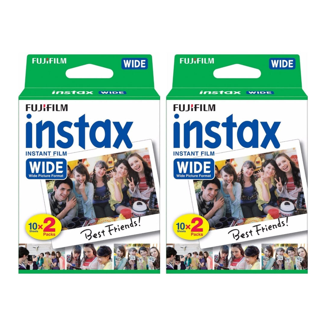 2x Fujifilm Fuji Instax Wide Film Belichtung für Fujifilm Instax Kameras 210 200, 40 Stück, Film