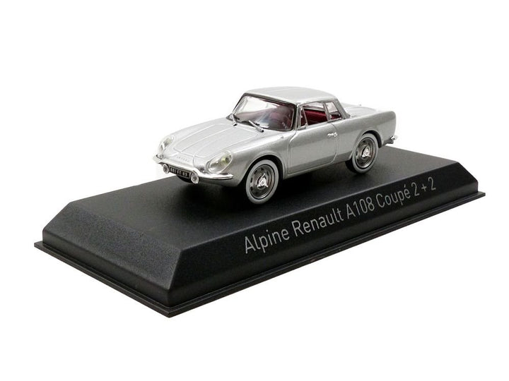 Norev- Alpine Renault A 108 Coupe 1961 Miniatur-Fahrzeug, Silber, Massstab 1:43