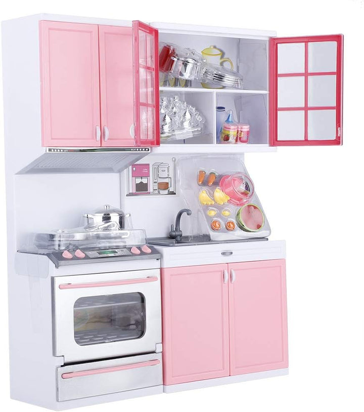 Kinderküche Holz Küche Spielküche Kinder Küchen Spielset Küchenspielzeug mit Klängen Mini Küchen Rol