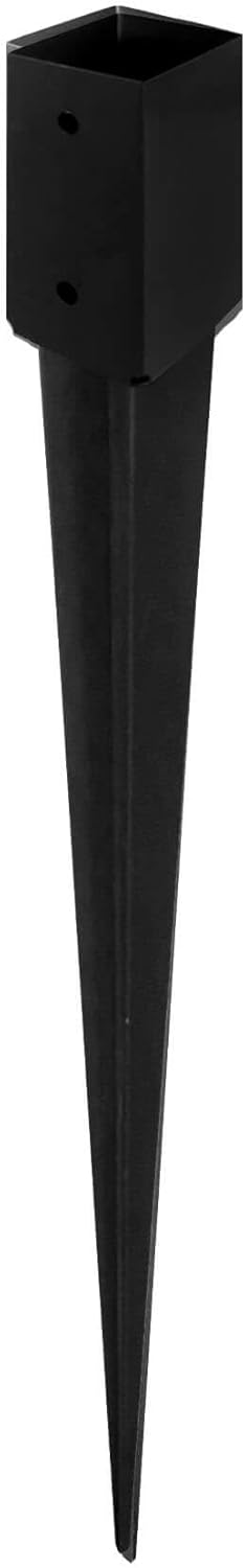 ADGO - 4er Set - Einschlagbodenhülse, Pfostenträger für Holzpfosten - 50x600mm - Quadratische Basis