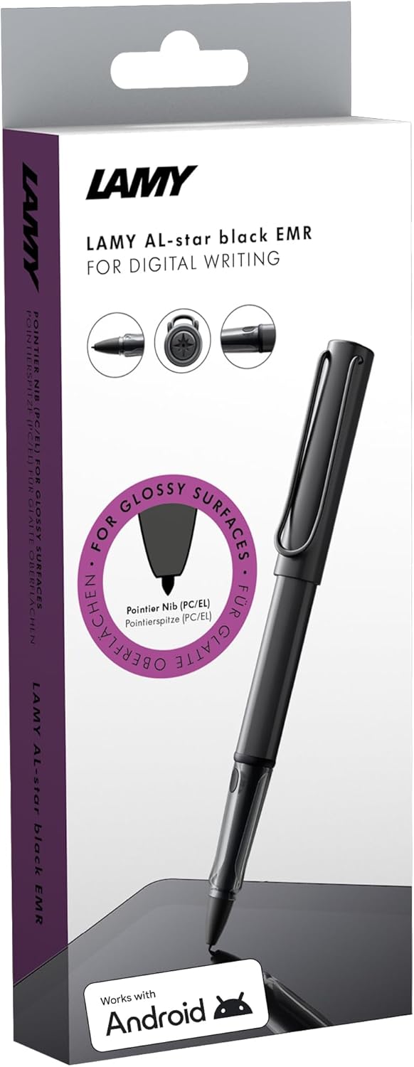 LAMY AL-star black EMR Stylus digitales Schreibgerät in der Farbe schwarz aus Aluminium, mattschwarz