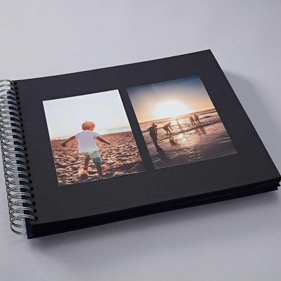 Semikolon 364850 Spiral Album Cutting Edge – 37,5x30,1 cm – Fotoalbum, 90 Seiten schwarz, Fotobuch,