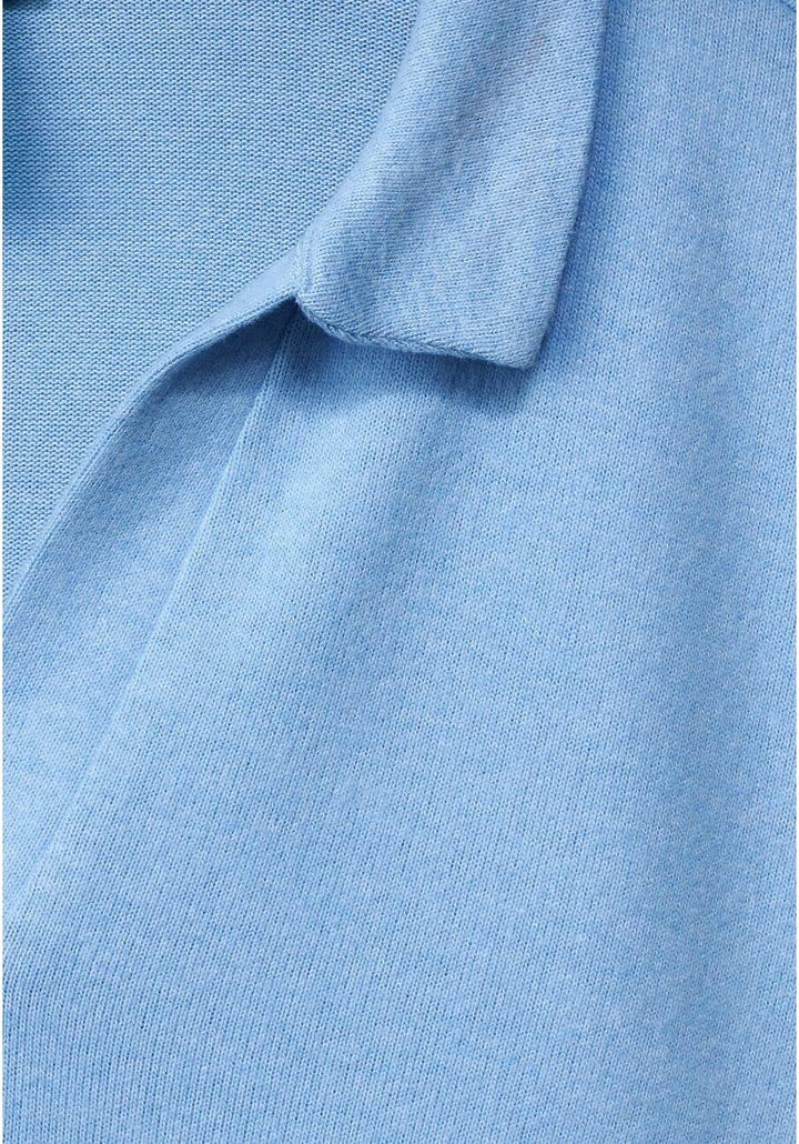 Street One Damen Poloshirt 38 Bay Blue Melange, 38 Bay Blue Melange