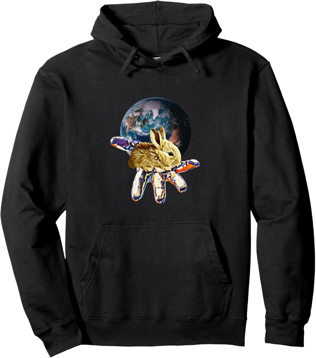 Niedliches Häschen Motiv Hase Haustiere Hasen Kaninchen Pullover Hoodie