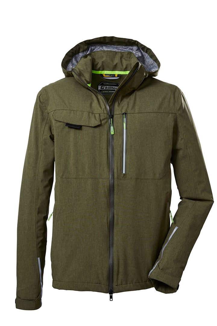 Killtec Herren Kos 36 Mn Jckt Funktionsjacke/Outdoorjacke mit abzippbarer Kapuze und Spritzschutz, d