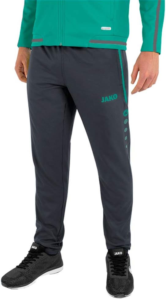 JAKO Unisex Kinder Präsentationshose Präsentationshose Striker 2.0 140 Anthrazit/Türkis, 140 Anthraz