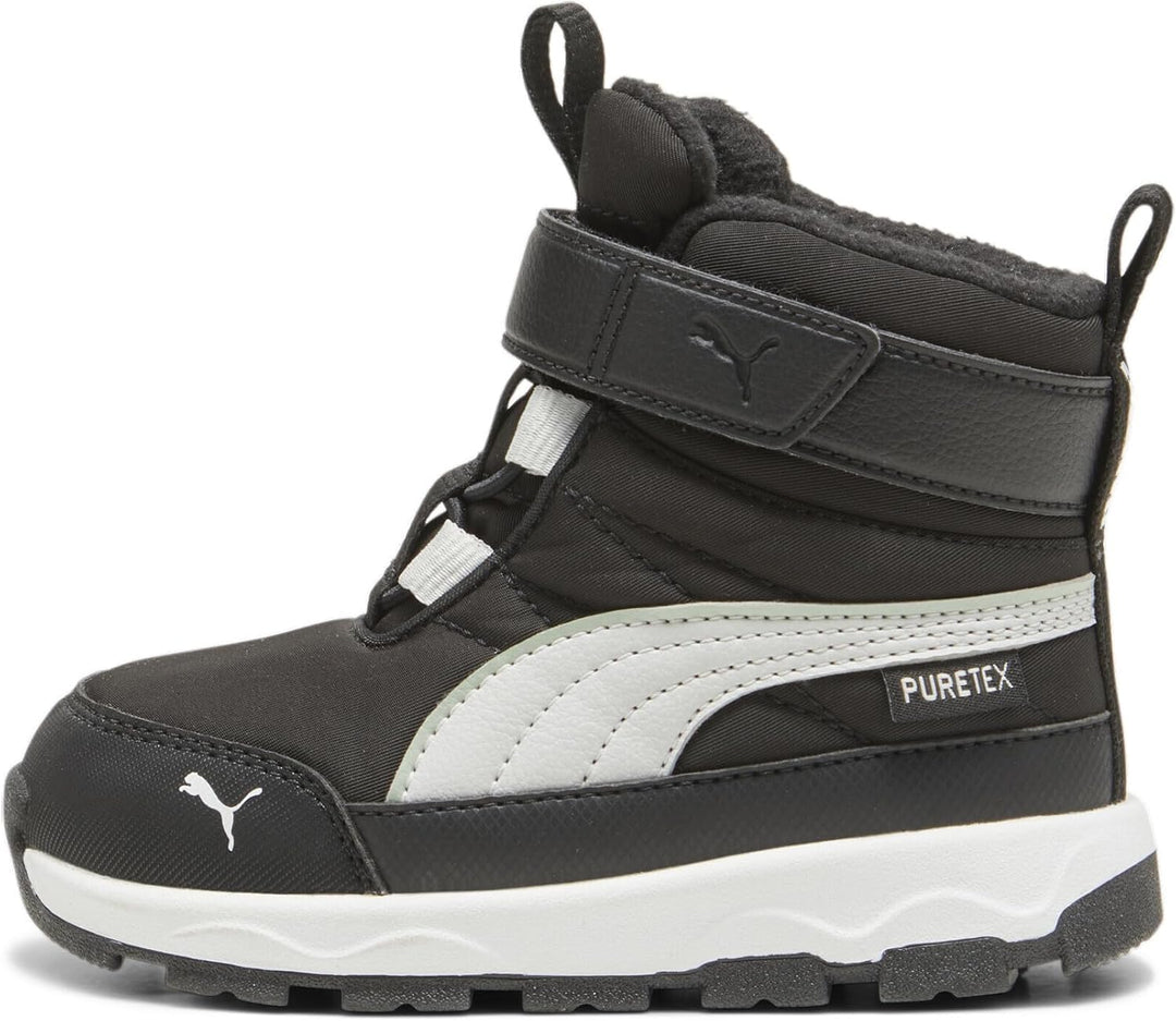 PUMA Unisex Kinder Evolve Boot Puretex Ac+psHigh Boot 20 EU Puma Black Ash Gray Puma White, 20 EU Pu