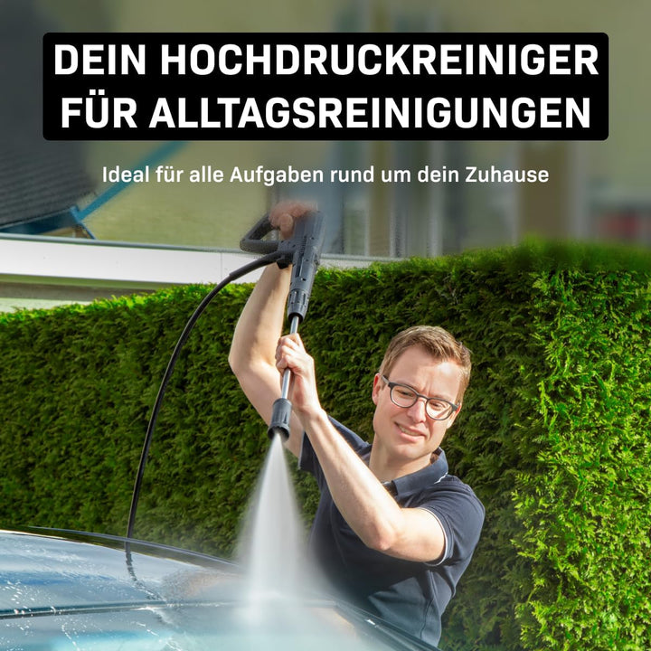 VONROC Hochdruckreiniger 140bar - Fassadenreiniger für mittlere Reinigungsarbeiten [1800W] - Durchfl