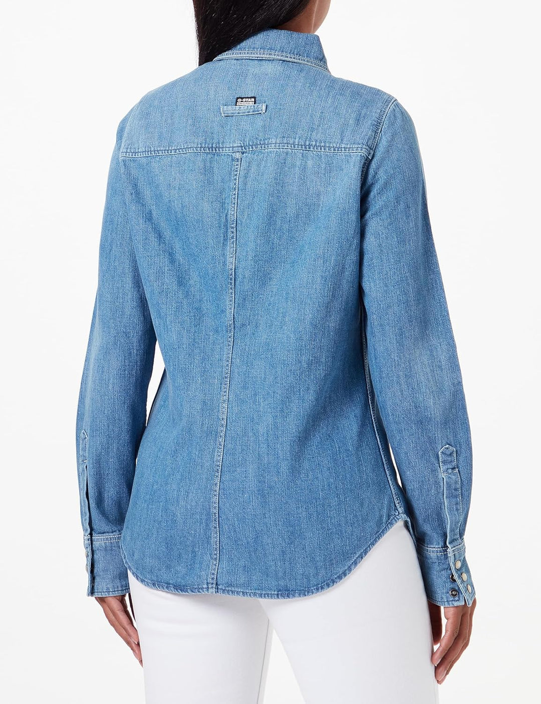 G-STAR RAW Damen Slim Denim Wmn Shirts XXS Blau (Faded Cricket Blue D23682-d252-d891), XXS Blau (Fad