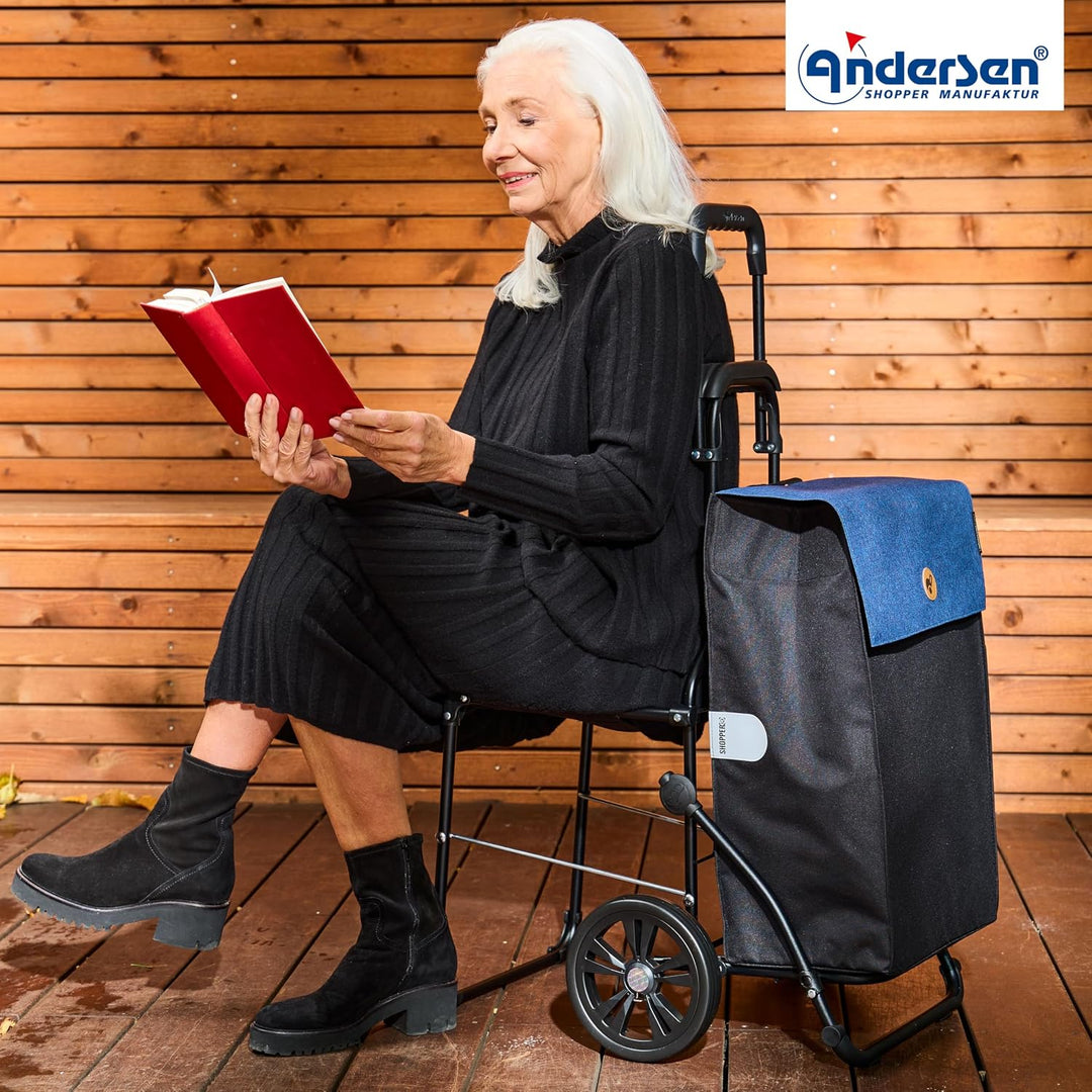 ANDERSEN Einkaufstrolley - Komfort Shopper Hera blau, Blau