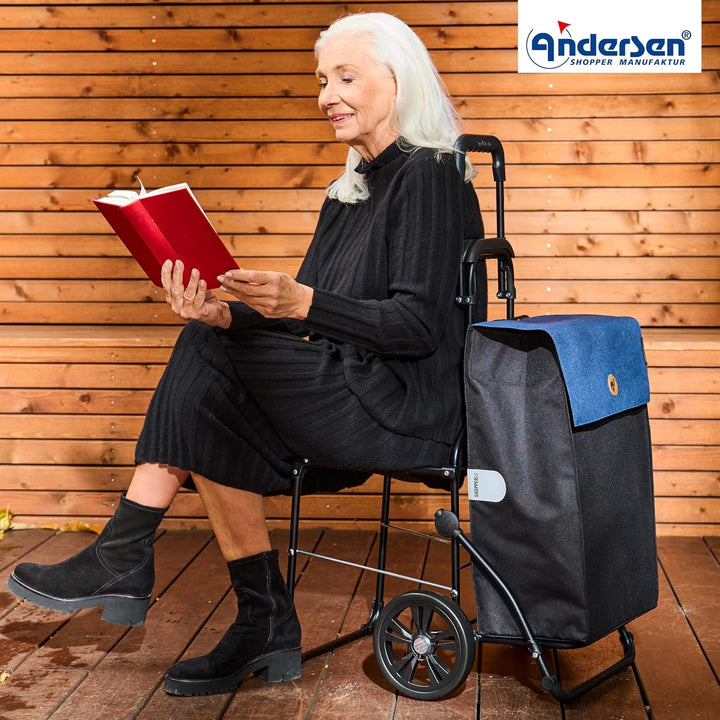 ANDERSEN Einkaufstrolley - Komfort Shopper Hera blau, Blau