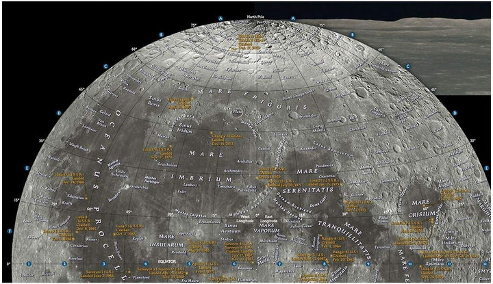 The Moon: National Geographich Globus Mond White, White