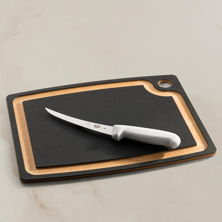Victorinox Fibrox Ausbeinmesser, Scharfes Küchenmesser für Fleisch und Fisch, 15 cm, Gebogene Klinge