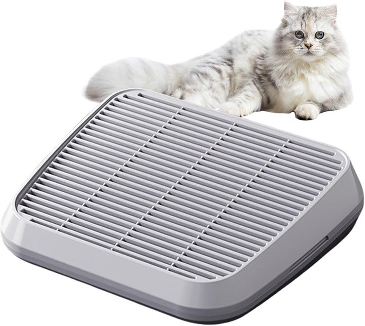 Interactive Cat Litter Ramp, Pet Step Stand, Anti Tracking Tray, Elevated Double Layer Design, Filte