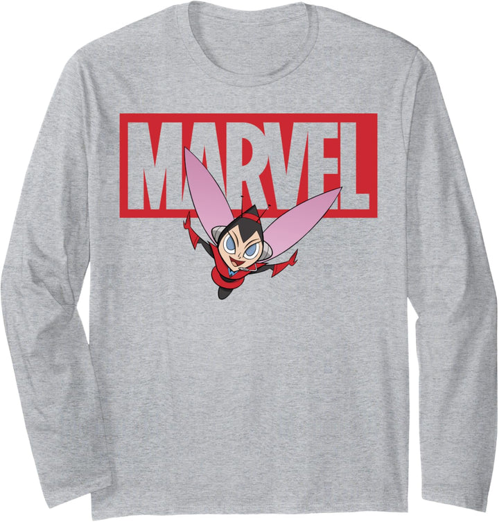 Marvel Avengers The Wasp Logo Doodle Langarmshirt