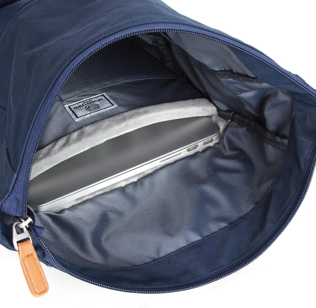 SEVENTEEN LONDON – Moderner und stilvoller ‘Canary Wharf’ Rucksack mit einem klassischen gefalteten