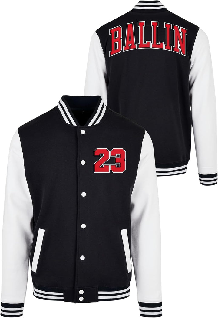 Mister Tee Herren Ballin 23 College Jacket, S