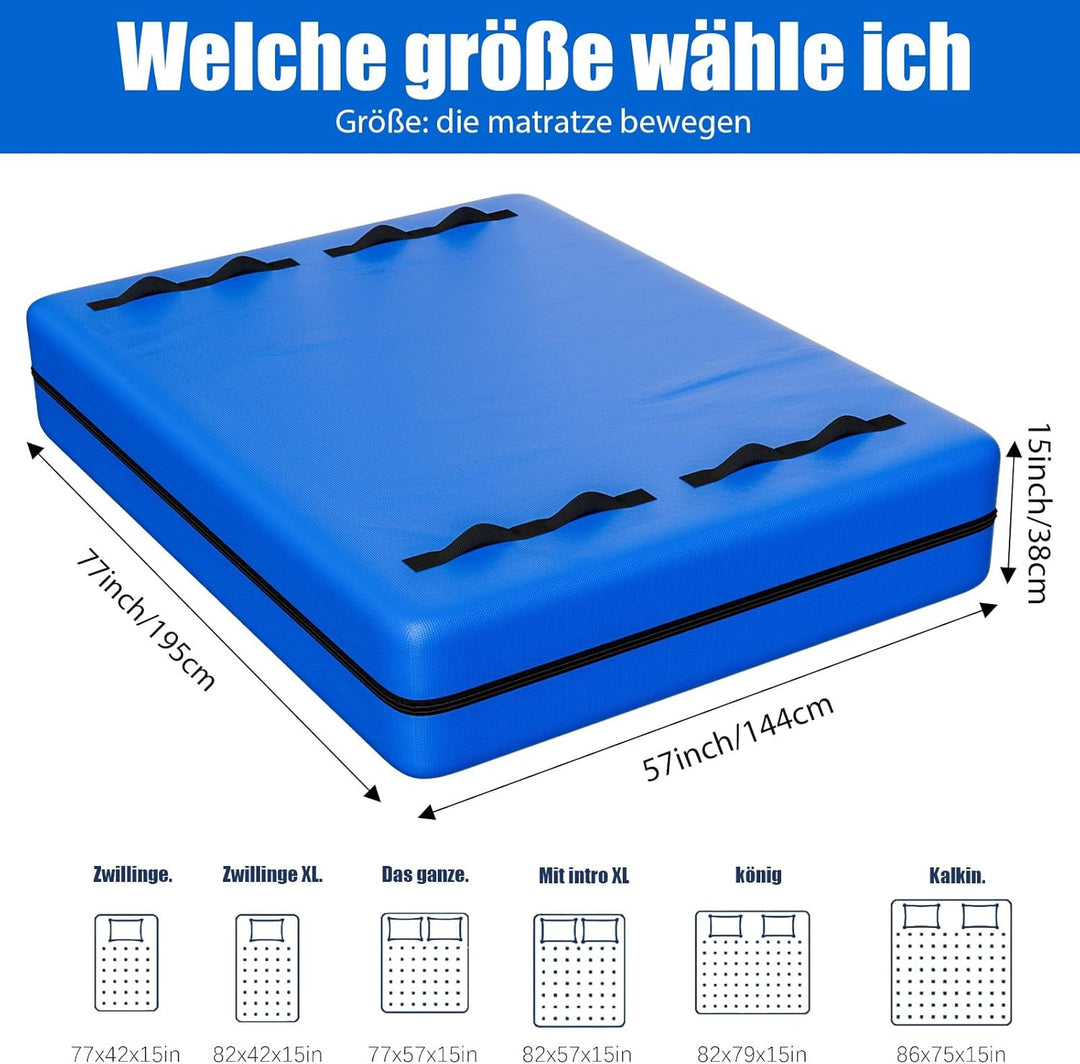 Matratzenhülle 140X200cm für Umzug und Lagerung, Matratzenhülle Aufbewahrung mit Reissverschluss und