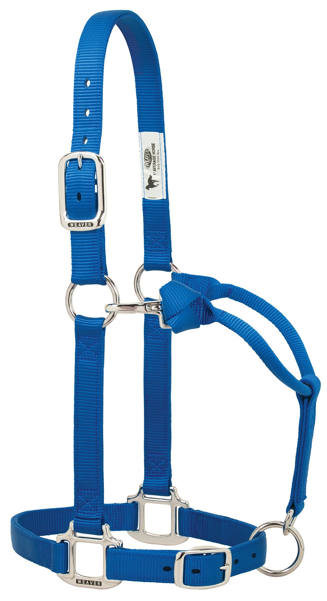 Weaver Leather Verstellbares Nylon-Halfter mit verchromten Beschlägen 1" Small Horse blau