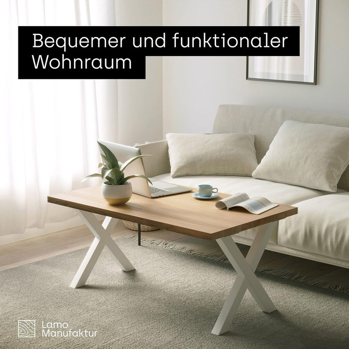 LAMO Manufaktur Tischbeine für Esstisch | Schreibtisch, Mark Light | Vierkantprofil 60x60 mm, Tischg