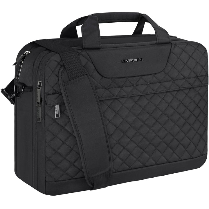 EMPSIGN Laptop Tasche 17 Zoll Laptoptasche für Herren Damen, Wasserdicht Erweiterbare Bussiness Akte