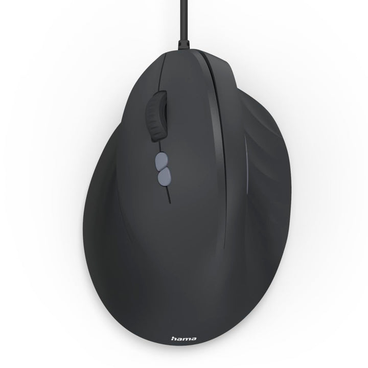 Hama Vertikalmaus für Linkshänder (optische Maus ohne Klickgeräusch, 7 Tasten, ergonomisch, 1000/140