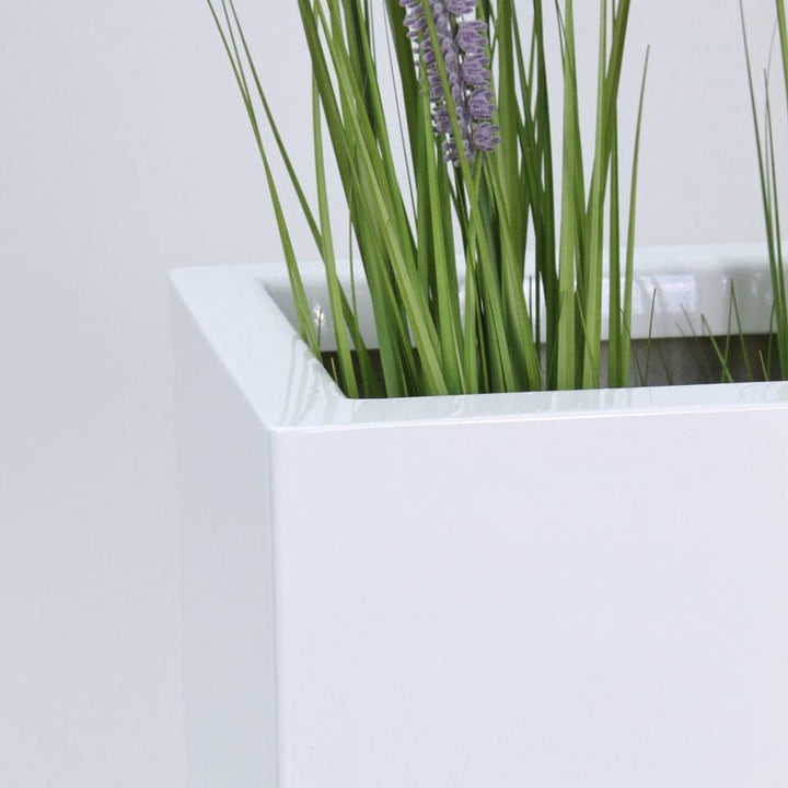 FORVEGA, Longus, Rechteckiger Übertopf, länglich, Mit Ablage, Fiberglas, Langlebig, Frost- und UV-be