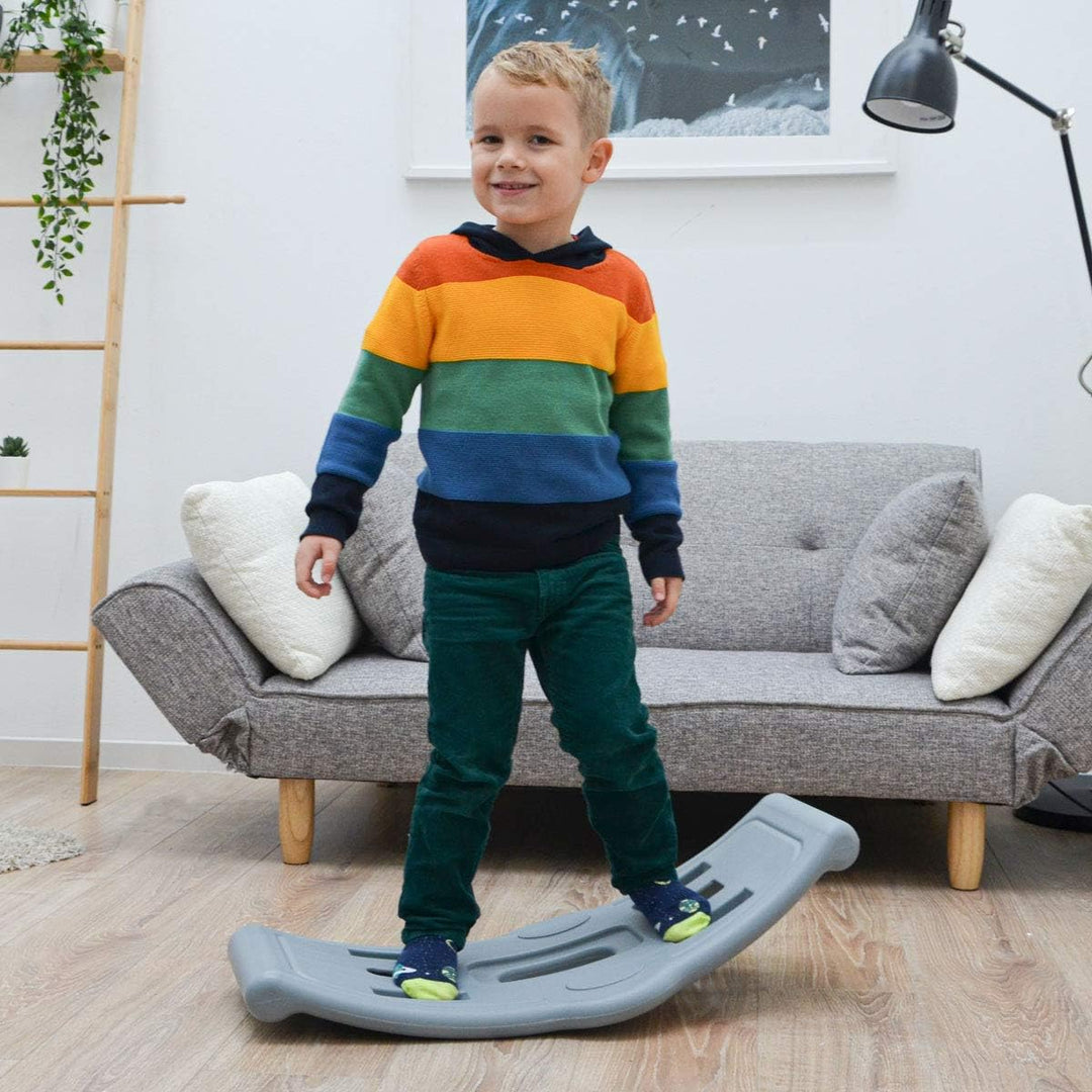 LittleTom 2-in-1 Schaukelpferd und Rutscher für Kinder ab 1 Jahr - Baby Schaukeltier Indoor Outdoor