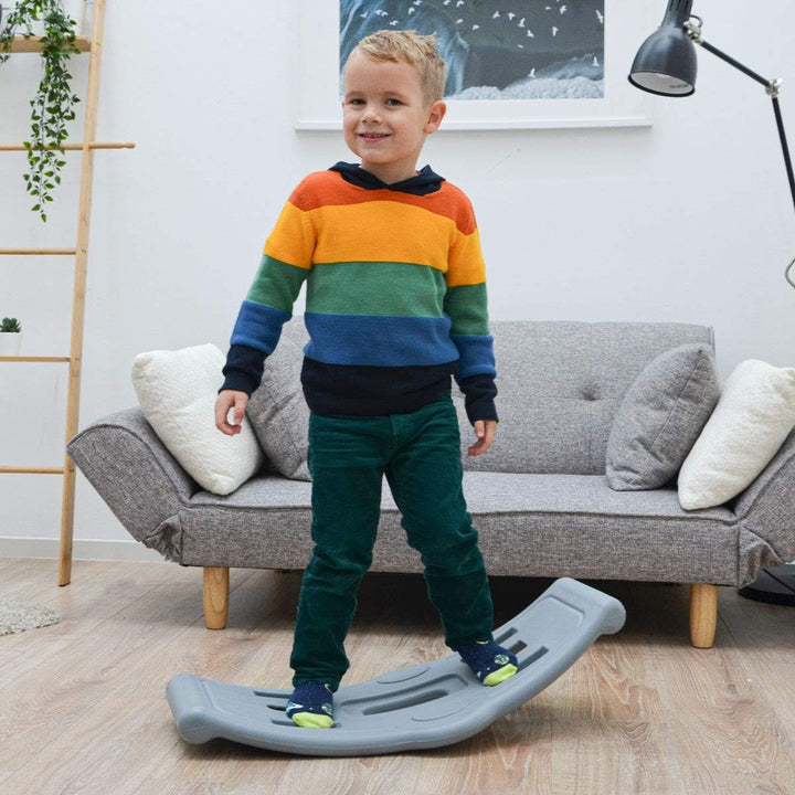 LittleTom 2-in-1 Schaukelpferd und Rutscher für Kinder ab 1 Jahr - Baby Schaukeltier Indoor Outdoor