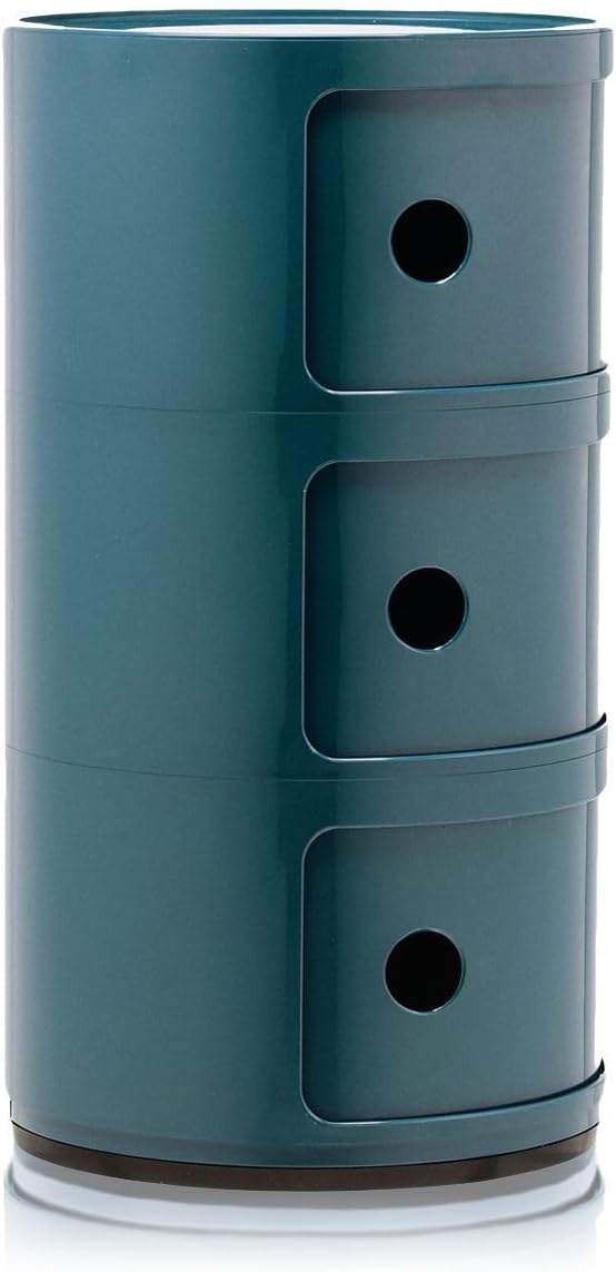 Kartell Componibili, 3 Elements, Blau, Runde