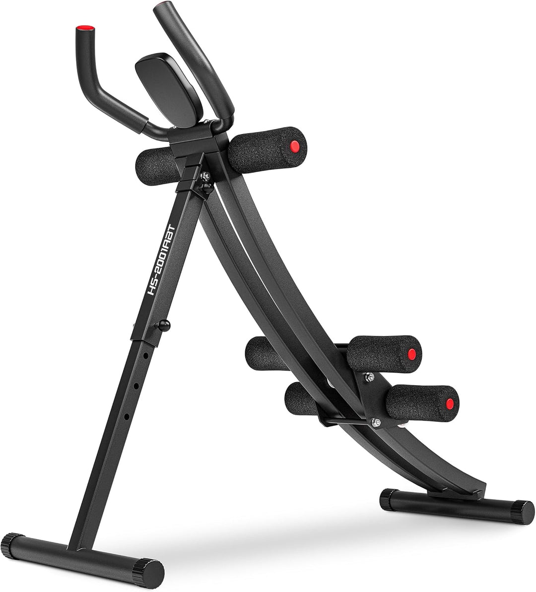 Hop-Sport Rückentrainer &amp; Bauchtrainer Klappbar, 4-stufige Höhenverstellung, Boarddisplay, Fitnessge