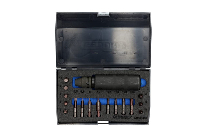 Schraubenlösersatz K 1900-018 18-tlg.1/2 Zoll in Ku.-Kassette GEDORE