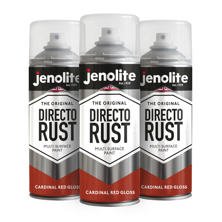 JENOLITE Directorust Glanzfarbe | KARDINALSROT | Sprühfarbe für mehrere Oberflächen | Holz, Metall,