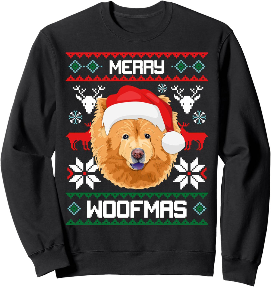 Chow Chow - Merry Woofmas Hund Weihnachten Xmas X-Mas Sweatshirt
